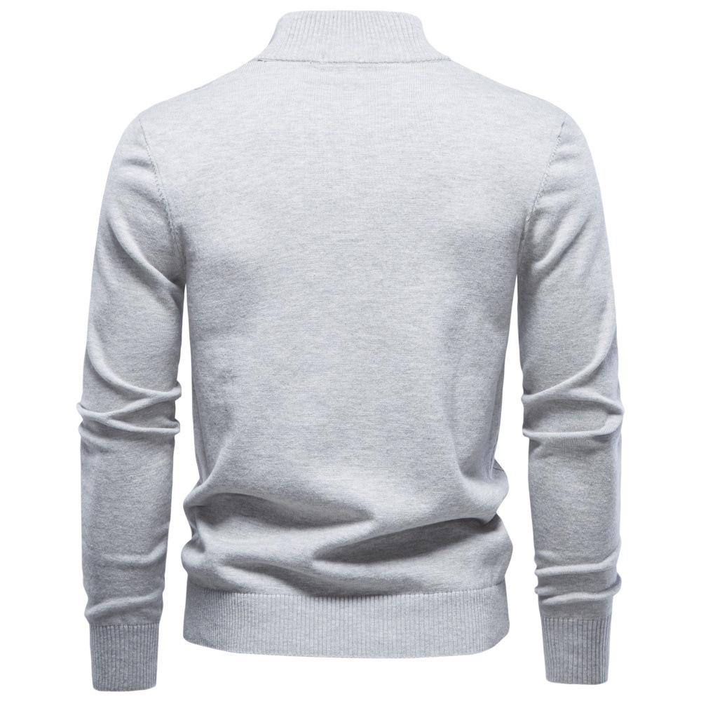 Polo Ralph Lauren 2026 Autumn and Winter Stand Collar Cotton High-quality Unisex Sweater Casual Half Zipper Solid Color Pullover