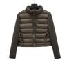 Spring New Arrival Small Stand Collar Short Top Black Panel Cotton Jacket Outwear 4391709