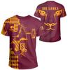 Camisetas de Manga Corta para Hombre y Mujer con Gráfico del Emblema de Sri Lanka, Camisetas Casuales de Exterior de Cuello Redondo Oversize, Tops