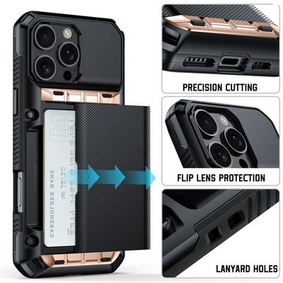 Applicable To Apple 16 Mobile Phone Case IPhone13 Side Sliding Card High-end 14/12 Pro Set Beer Hard Case