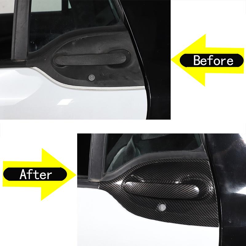 Auto Car Handle Protective Cover Door Handle Outer Bowls Trim Sticker For Mercedes Benz Smart 451 453 Fortwo Forfour