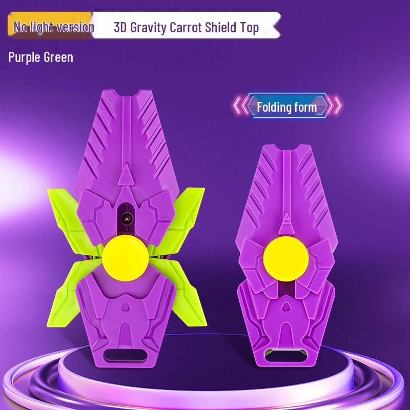 Unicorn Carrot Shield Gravity Knife & Fidget Spinner Toy for Kids