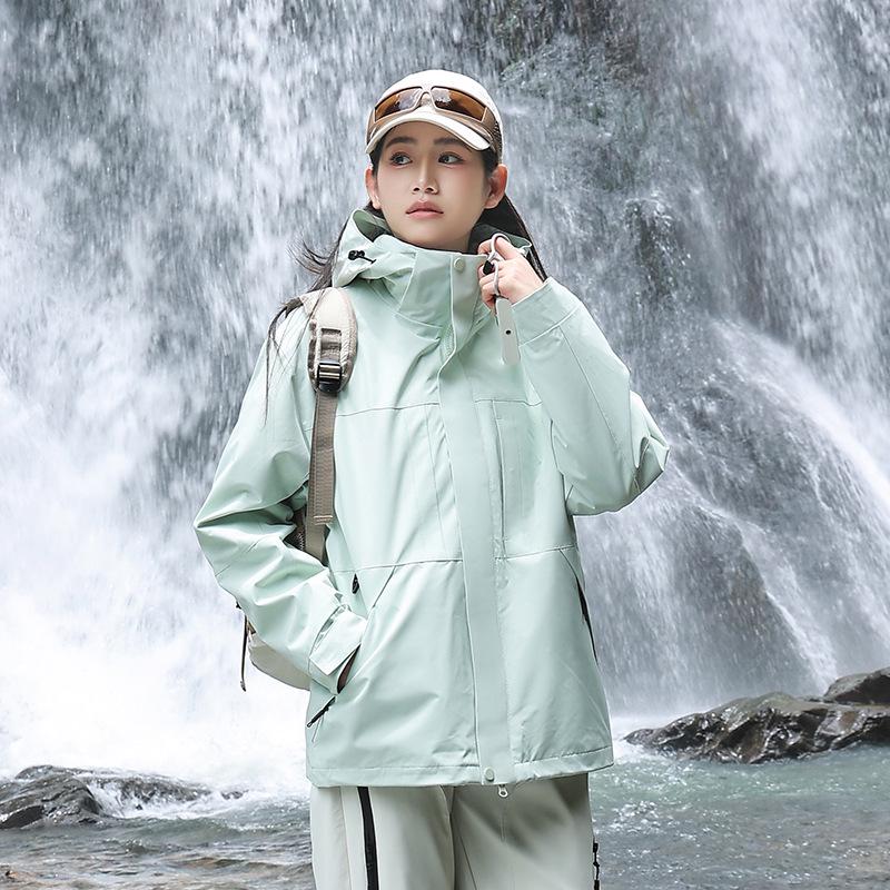 Unisex 3-in-1 Ski Jacket with Detachable Fleece Liner - Windproof, Splash-proof Outdoor Shell S