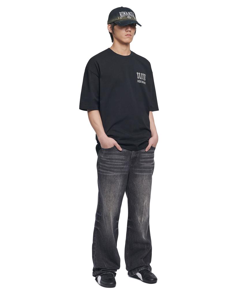 Nomaenyueol R.V Arch Logo T-Shirt - Black
