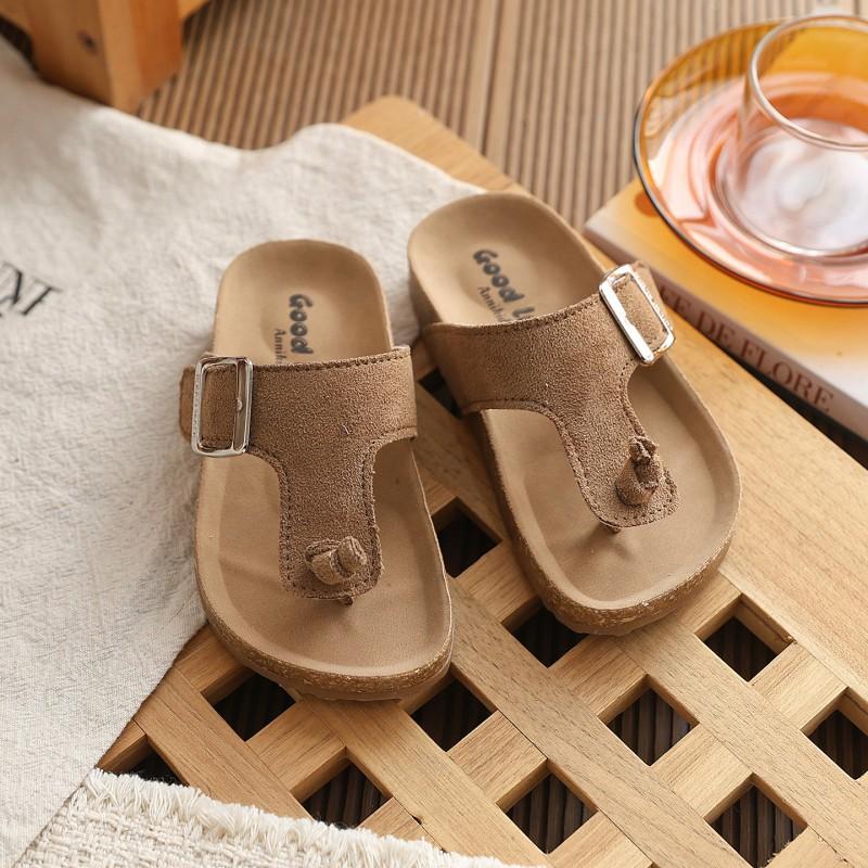Kids Thick Sole Birkenstock-Style Flip Flops Sandals Boys Girls TPR Anti-Slip Beach Slides