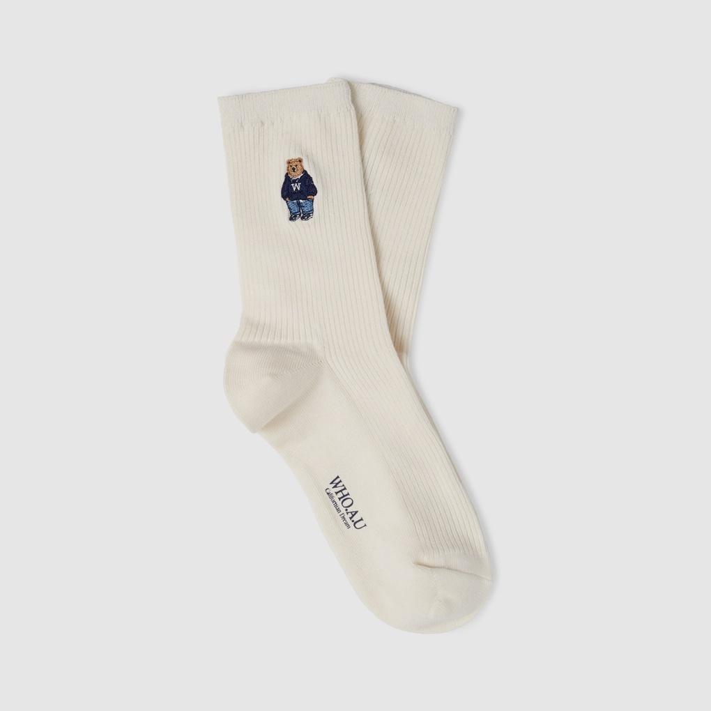 Wer bist du Steve Bestickte Socken / WHAYE2233A