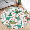 Christmas Red Socks Round Carpet Christmas Tree Elk Snowman Round Carpet Bedroom Carpet Home Floor Mat Washable Leisure Carpet