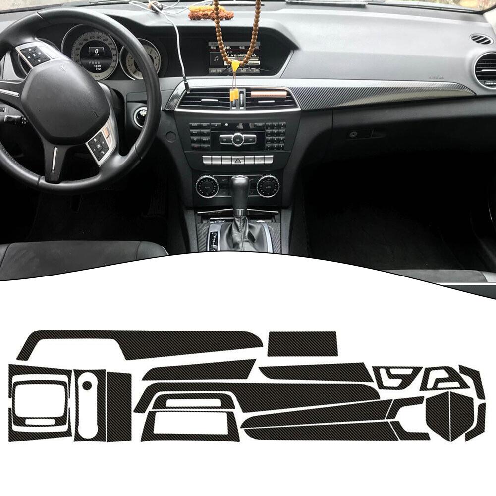 

Наклейки W204 из черного углеродного волокна DIY наклейки для Mercedes