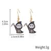 Halloween Earrings Cartoon Ghost Kid Earrings, Dripping Oil Cute Reaper Pumpkin Earrings Horror Earrings