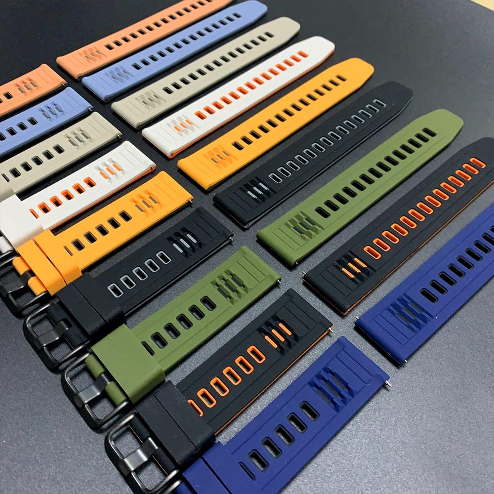 22mm Watchband For TicWatch Pro 2021/3 Ultra LTE/GPS Silicone Strap For TicWatch Pro GTW GTH2 GTX S2 E2 Sport Bracelet Wristband