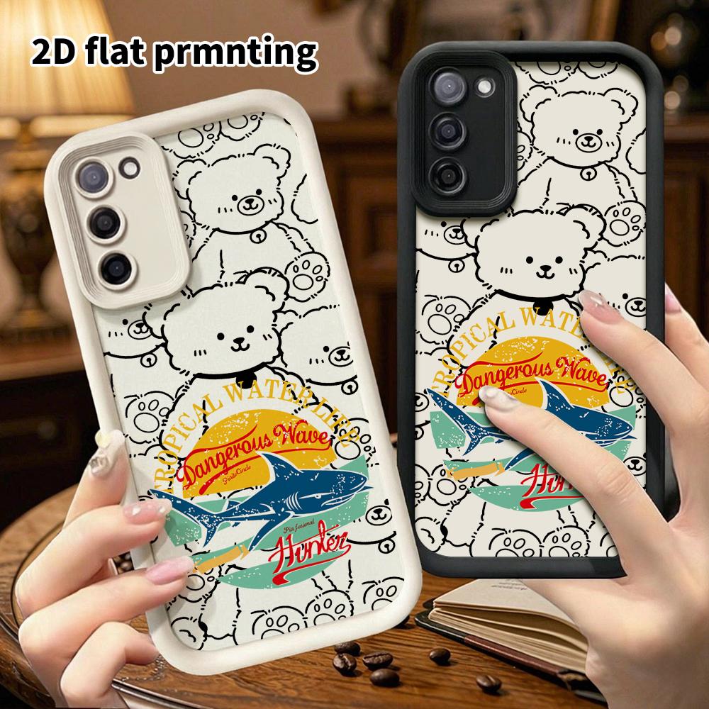 Phone case: 2D flat Samsung Galaxy A34 A35 M05 M06 S20 S22 S21 FE Plus 5G protective case, little shark, Christmas and Halloween gift