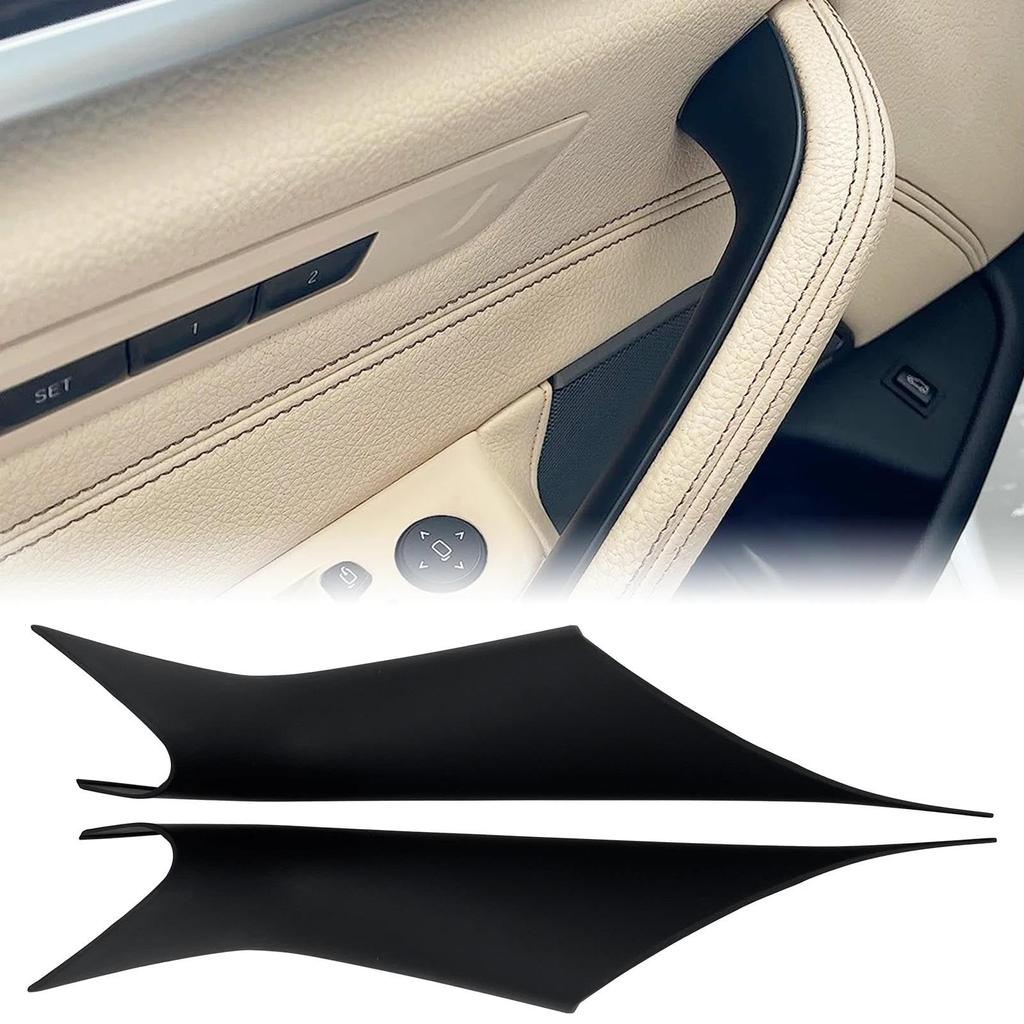 Two Black Carbon Fiber Door Pull Handle Inserts for and M5 and G30, G38, 525i, 528i, 530i, 535i, 540i, 550i, (2017, 2018, 2019, 2020, 20201, 2022,