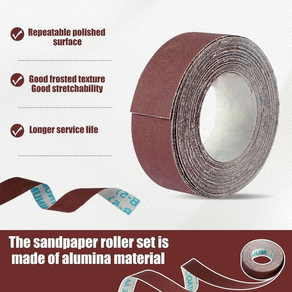 4/5/6 rolls with Dispenser Cloth Rolls Metal Emery Cloth Alumina Sandpaper Wall Surfaces