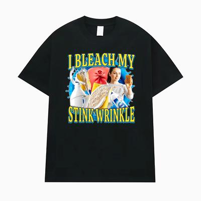 I Bleach My Stink Wrinkle Funny Anus Embarassing Unisex T-Shirts Men's Clothing Vintage Humor T Shirt Casual Oversized T Shirts
