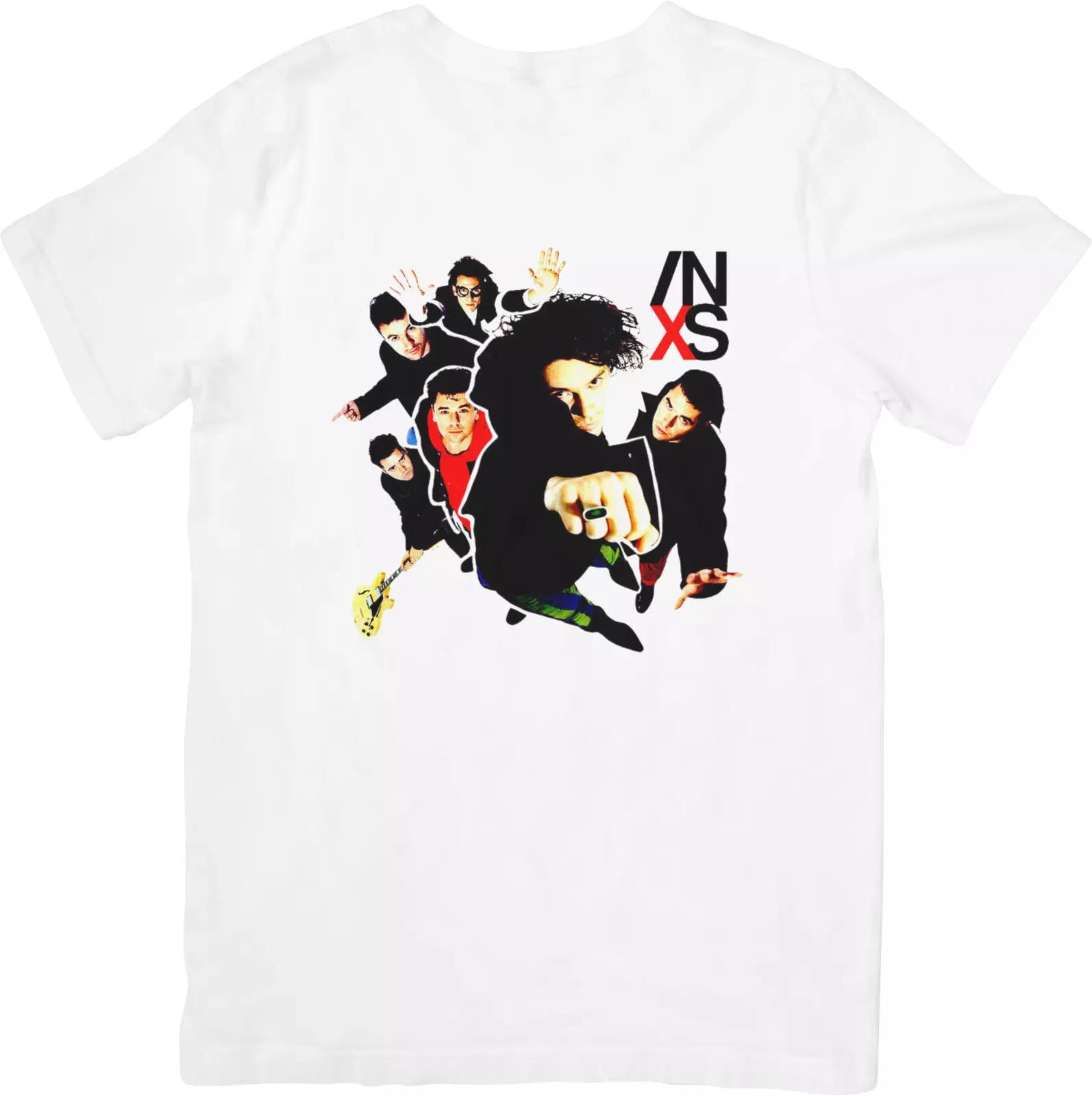 

INXS Music Футболка унисекс из качественного хлопка, белая, для мужчин и женщин. L