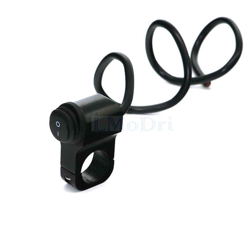 LMODRI 12v Motorcycle CNC Aluminium Alloy Switches 7/8" 22mm Handlebar Headlight Switch Waterproof 2