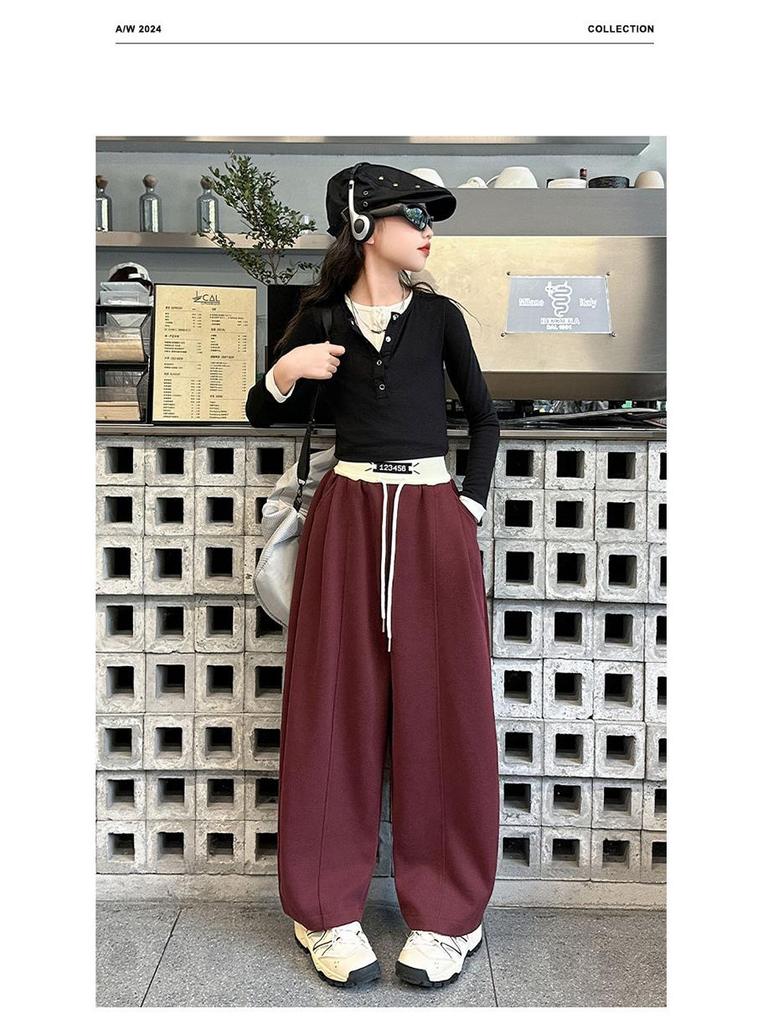 Höstens Träningsbyxor för Flickor: 2025 Trendiga Byxor med Böjd Midja