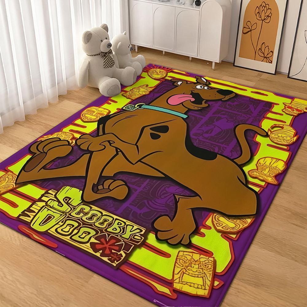 Scoobydoo Mystery Gang Printed Rug Nonslip Easyclean Carpet For Living Room Play Area Hallway Home Party Decor New Year Gift