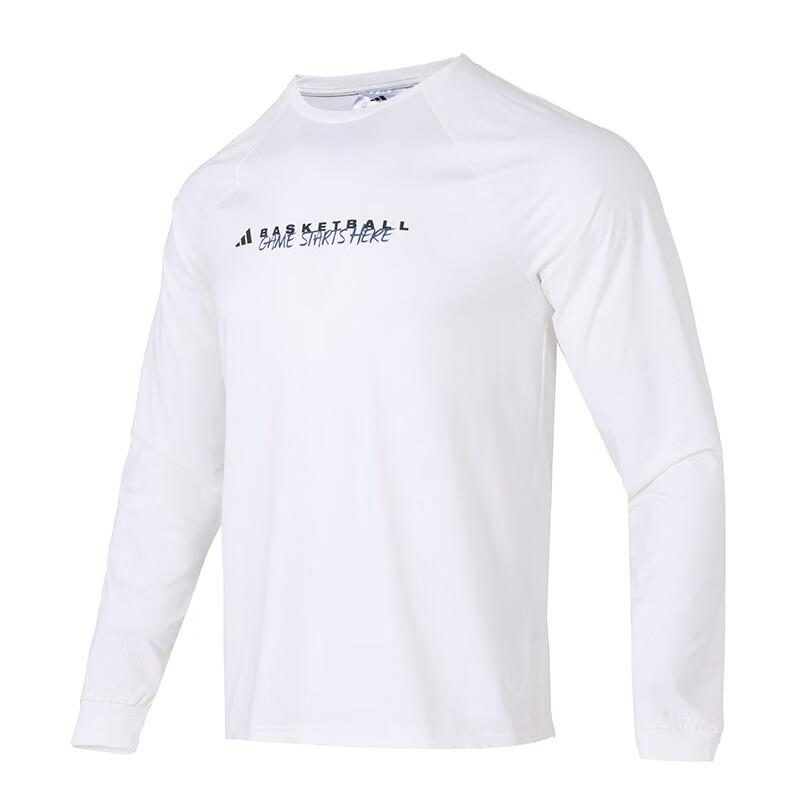 

Adidas Мужская футболка с длинным рукавом и круглым вырезом, быстросохнущая, для баскетбола KC2802 M