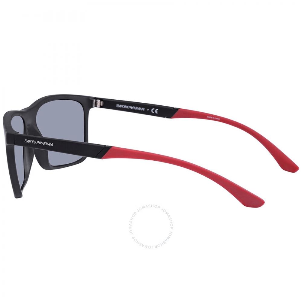 Emporio Armani Light Grey Mirror Black Rectangular Men S SunglaSSeS Ea4170 50426g 58