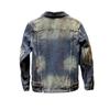 Men's Retro Dark Denim Jacket: Trendy European & American Street Style 