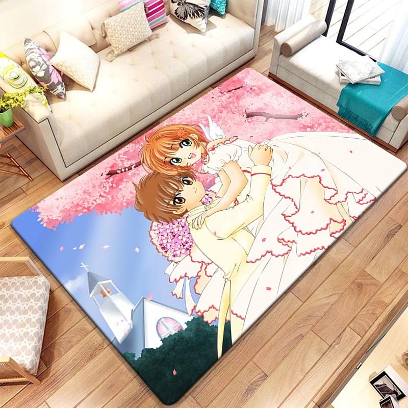 C-Cardcaptor Sakura Cute Cartoon Girl HD Print Carpet Living Room,kitchen,bedroom,Sofa,Table,Rug,Non-slip,Chair,Picnic,Camp,Mat