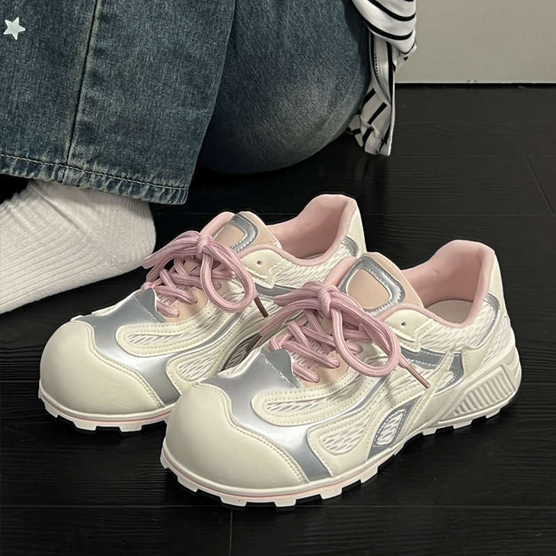 Disorder Aesthetic Bowling Shoes Forrest Gump Shoes Women's Summer 2025 New Breathable Mesh Casual Daddy Shoes Women