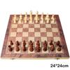 International Chess 3-in-1 Wooden Chess Set Toy Educational Brain Training Folding Board Game for Children High-end Gift