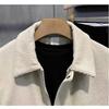 Autumn Korean Trendy Men's Corduroy Jacket - Solid Color, Warm, Cool Zipper Design