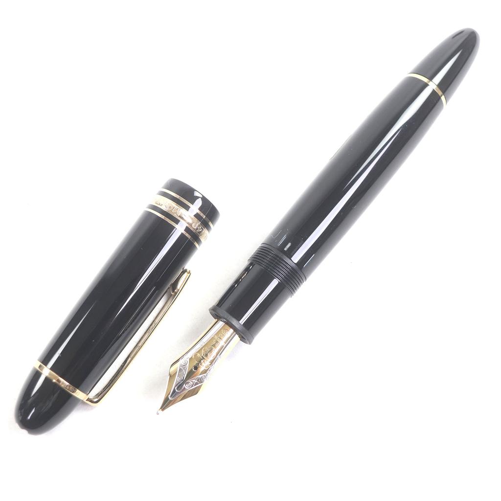 Excellent MONTBLANC Fountain Pen Meisterstück 149 Cap Type Black Gold 18K Mens Used