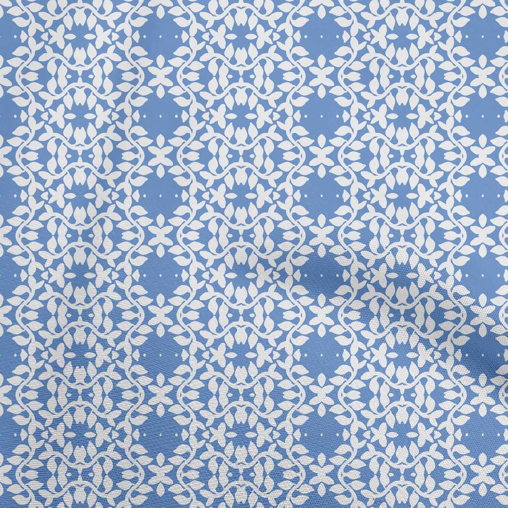 oneOone Cotton Poplin Black Fabric Asian Floral Block Sewing Material Print Fabric By The Yard 42 Inch