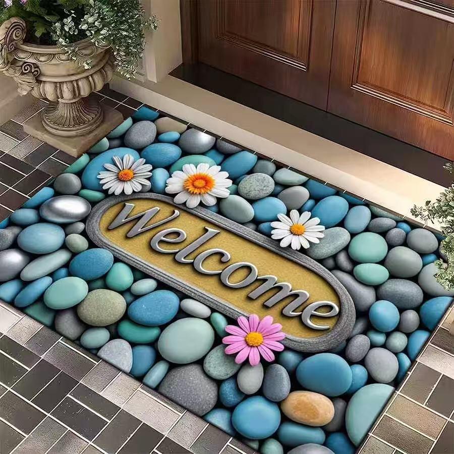 Diatomaceous Earth Water-Absorbent Non-Slip Doormat - American Small Stone Design for Entryways