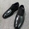 Fashion New Men Oxfords Shoes Brown Black Round Toe Lace-up Business Handmade Dress Shoes  Size 38-46
