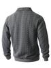European Jacquard Knit Half-Zip Hoodie for Men - Autumn/Winter Casual Sportswear