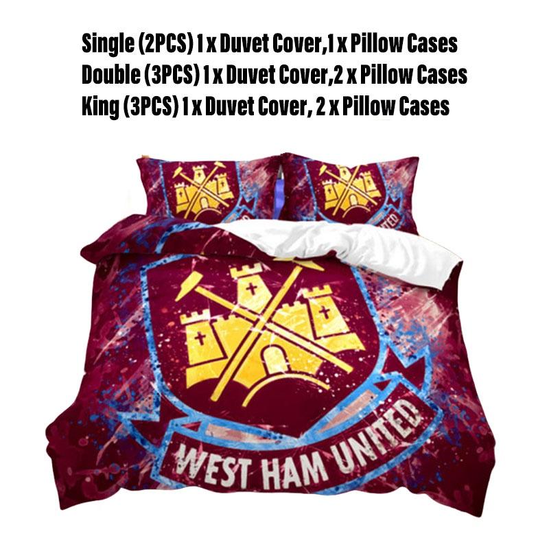 Football-themed Bedding Set Includes Duvet Cover And Pillowcase Polyester Material