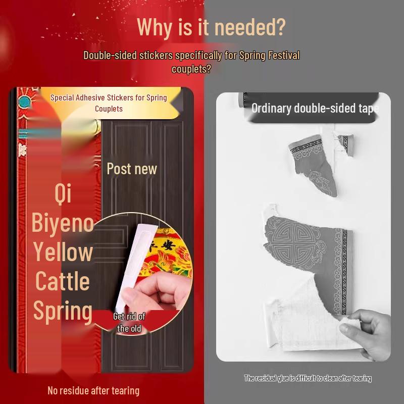 [0.01 Newcomer Offer] No-Trace Nano Double-Sided Tape for Couplets, Transparent and Multifunctional for Spring.