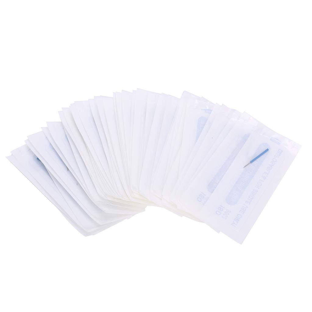 50uds Aguja Profesional para Sombreado Microblading Acero Inoxidable Aguja de Tatuaje de Cejas