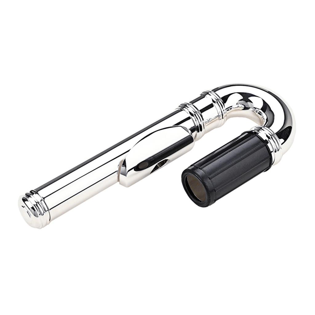Klassische versilberte Flöte gebogen für Kopfstück Musikinstrument Metallflöte für Kopfstück Kopfstück für Erwachsene Anfänger
