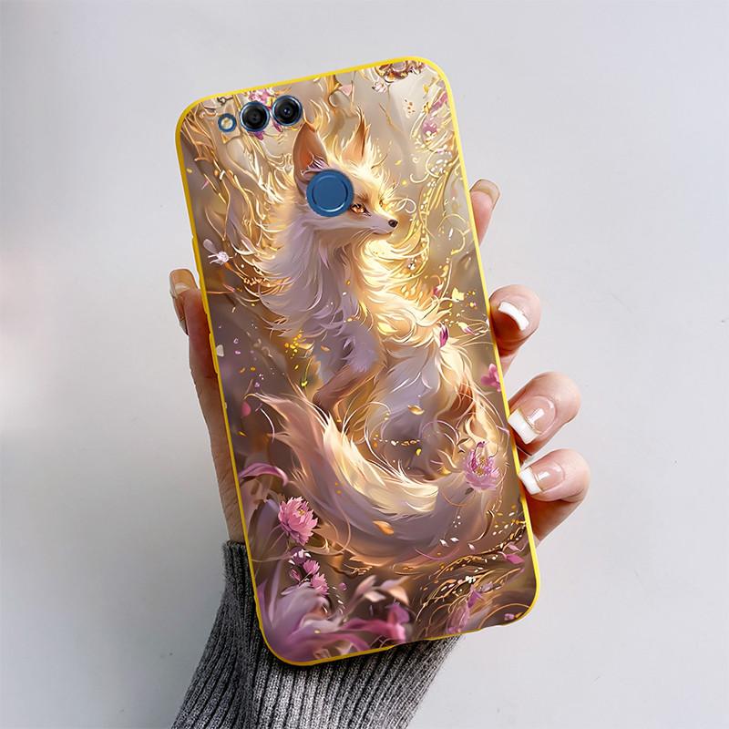 For Honor 7X Case Matte Cover Honor7X 7 X Soft Silicone Cute Cat Cartoon Case For Huawei Honor 7X BND-L21 BND-L22 BND-L24 Coque