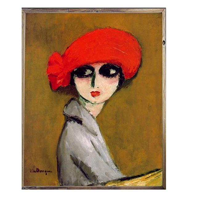 

Современное искусство Кукуруза Мак Печать Холст Картина Кес Ван Донген Фовизм Искусство Настенное Украшение Дома 21*30cm