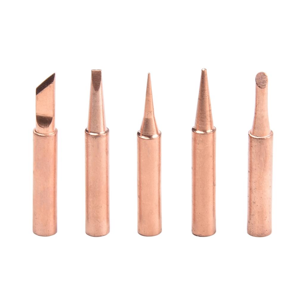 6pcs Copper 900M-T Soldering Iron Tip & Handle Set And Soldering Station Soldering Iron Tip I+B+K+3C+2.4D