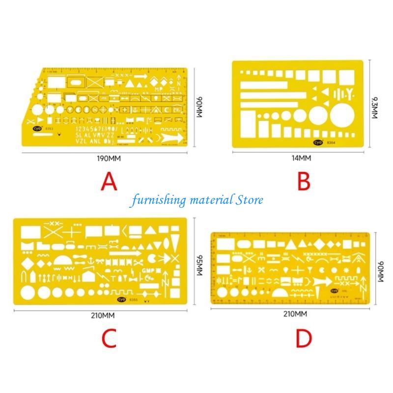 Y5GD Building Military Drawing Furniture Construction Architect Template Drafting ABS Graph Template Stencil