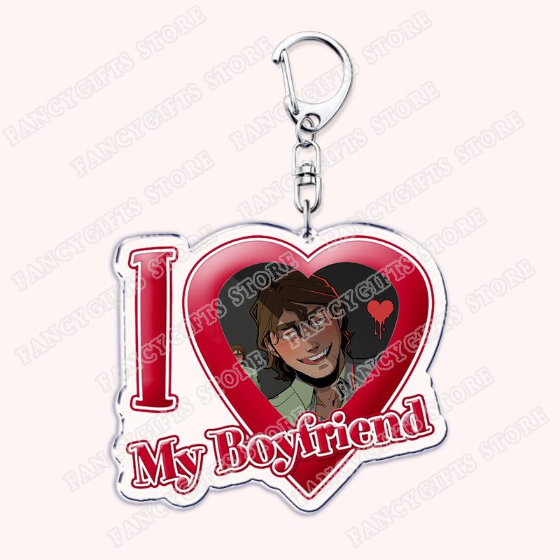 Portachiavi Carino I Love My Boyfriend Chibi per Accessori Law Pet Strade Lawrence Ren Hana Owo Portachiavi Gioielli Amici Fan Regali