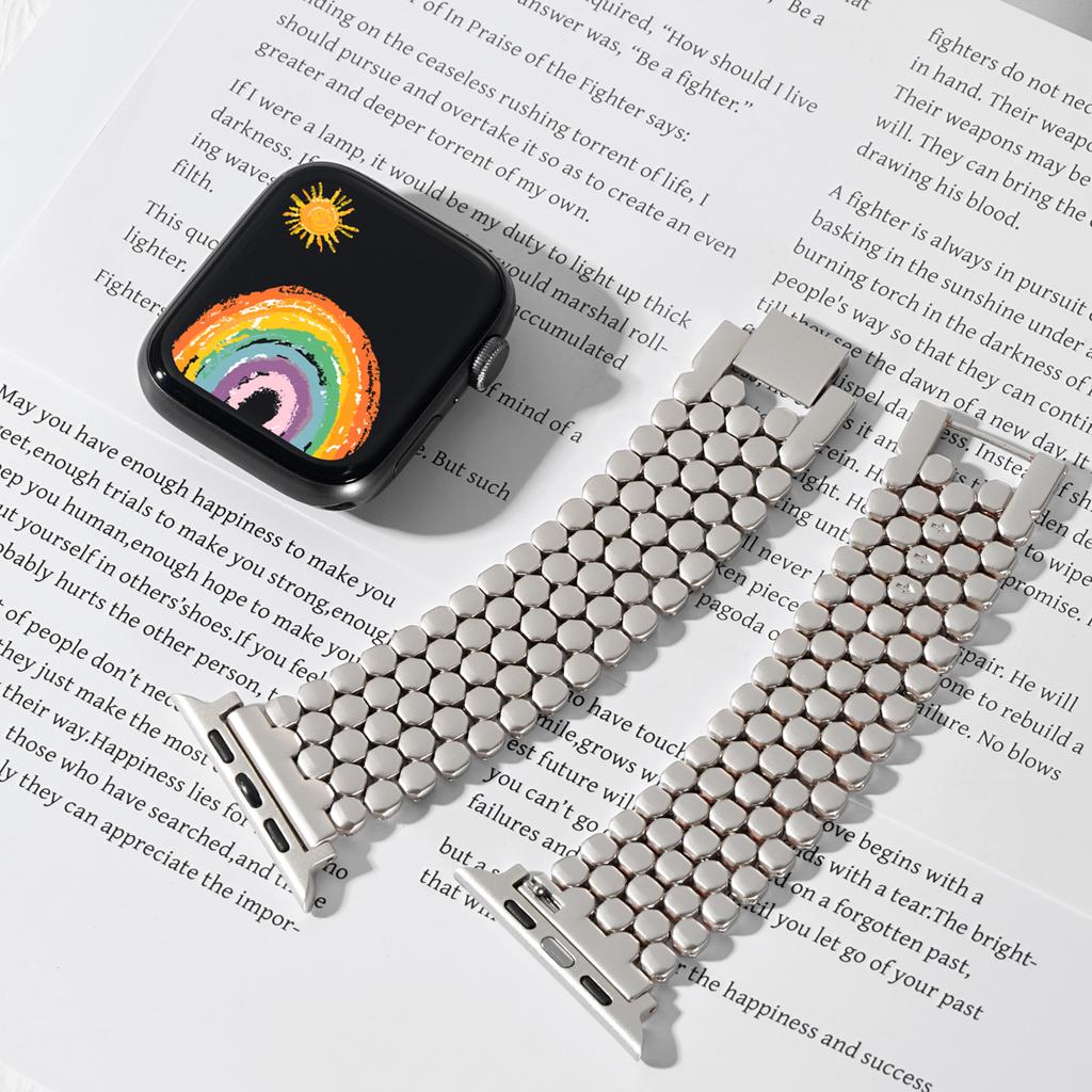 Women Stainless Steel Strap For Apple Watch Ultra 3 49mm Metal Band For iWatch Series 11 10 9 8 6 5 Se 7 46mm 45mm 38mm 42mm 40mm 44mm Luxury Bracelet