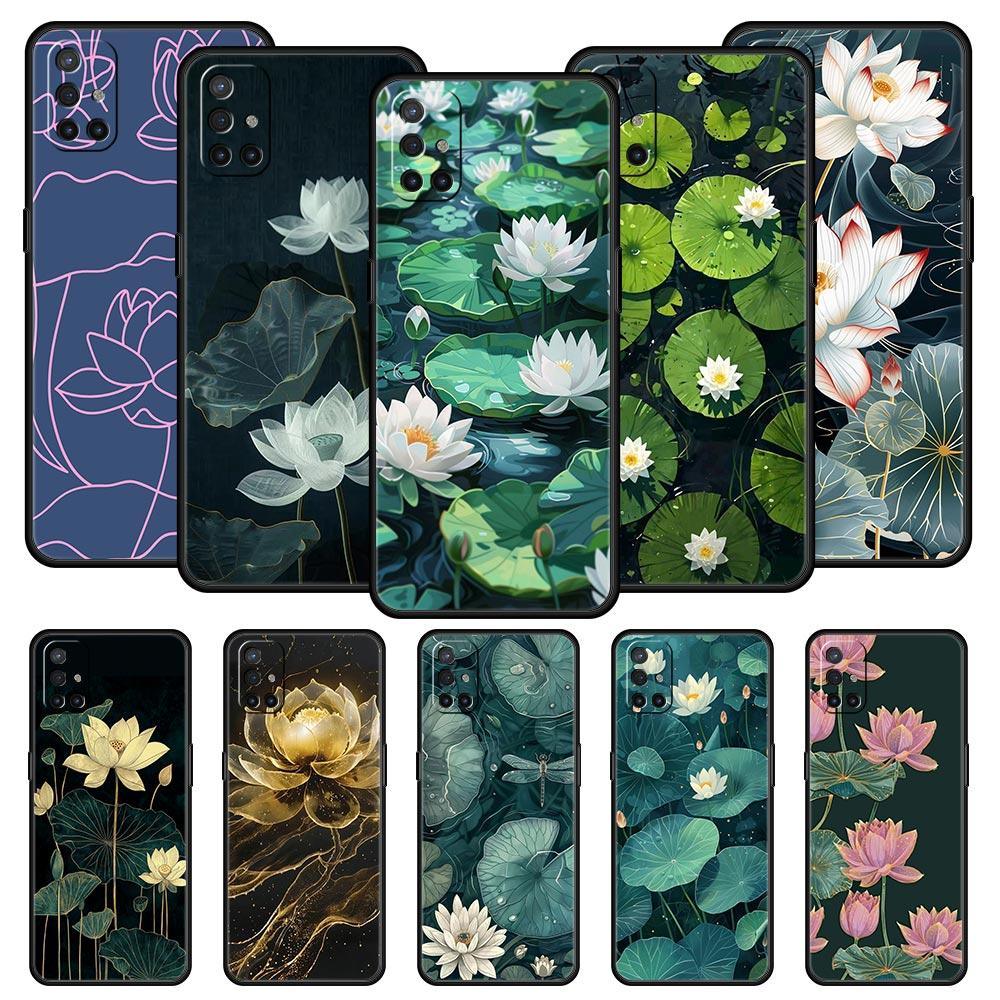 Lotus Pattern Phone Case For OnePlus 15 13 12 11 10 9 8 13T 10T 7T Pro 13R 12R 9RT 8T Nord 4 N200 2T CE 2 3 5G Lite Cover