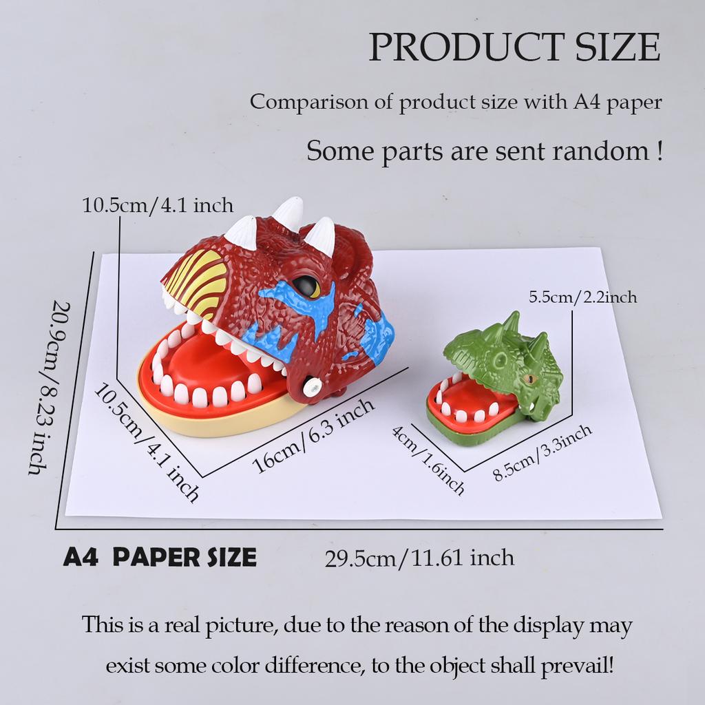 Dinosaur Teeth Toys, Biting Finger Dentist Games Tabletop Random Levels Simulation Model Triangular Dragon Double Crown Dragon