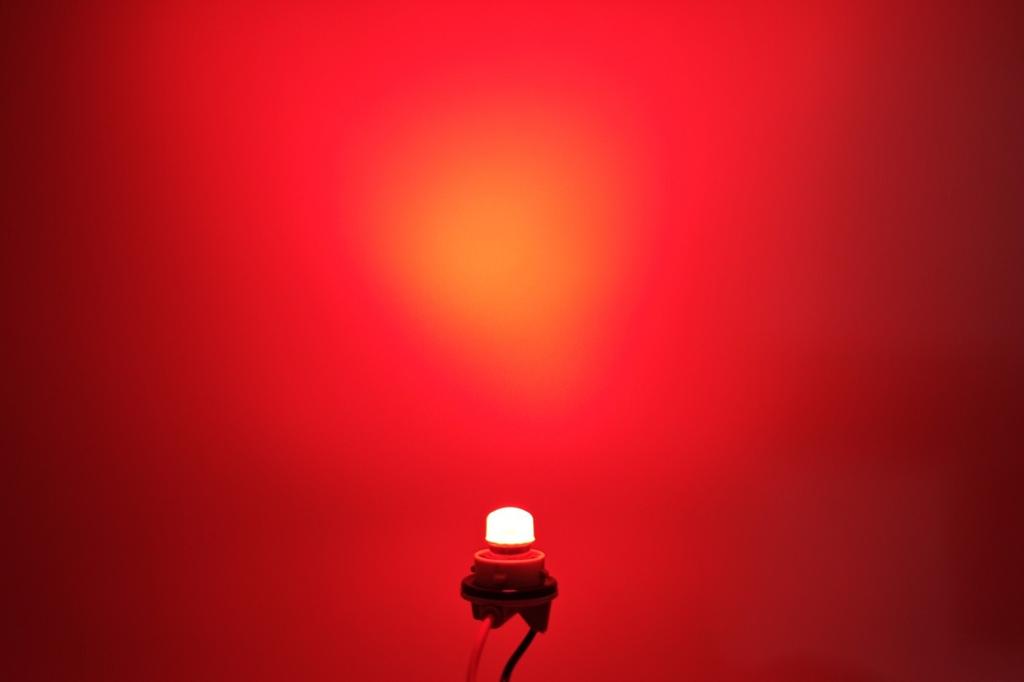 2 Pcs P21W LED Bulb R5W, R10W, BA15S 12-18V CANBUS Red 900lm Off-Road