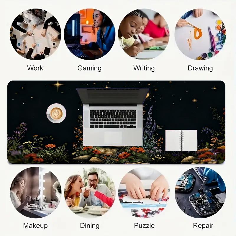Wizard Garden Xl Gaming Mouse Pad Nonslip Rubber Base Stitched Edge Waterproof Desk Mat For Pc Laptop Gamer Office Computer Accessories C927720
