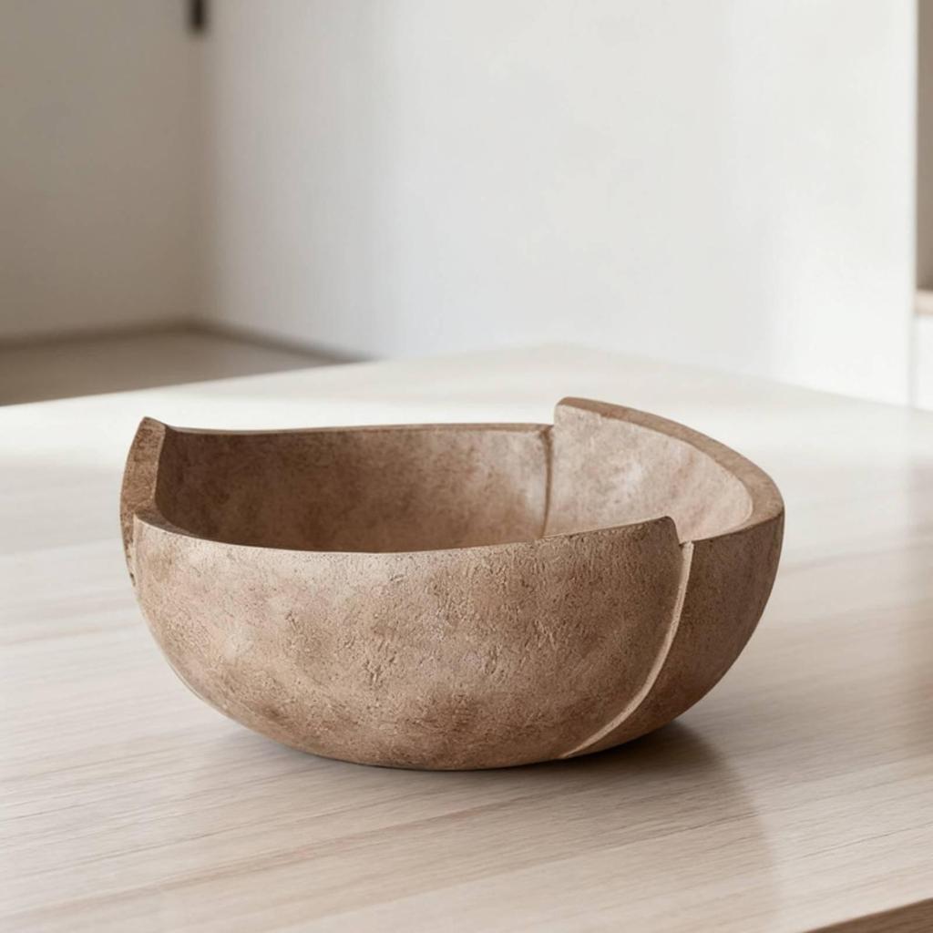 Wabi-Sabi Fruit Bowl Versatile Decor Rustic Table Centerpiece for Entryway