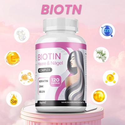 Biotin for Hair Biotin Complex with Keratin, Selenium, Zinc, Copper, Bamboo, Vitamins